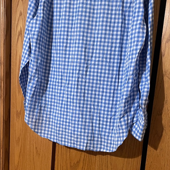 Classic Blue Gingham Men's Button-Down Shirt - Picture 6 of 7
